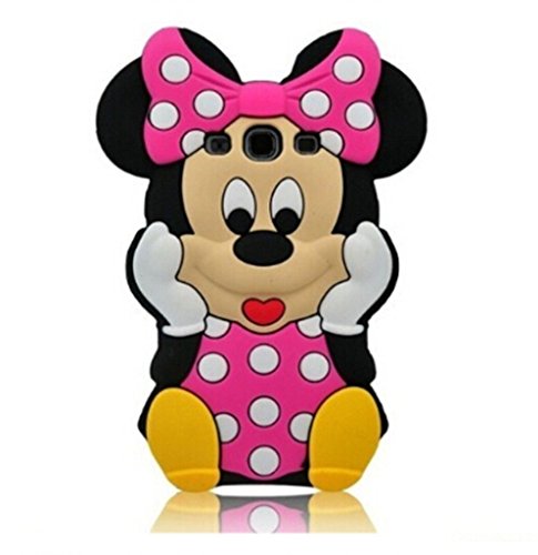 Galaxy J7 Case,Galaxy J7 Case Minnie Mouse Case,MANBO 3D Cartoon Classic Minnie Mouse Soft Silicon Gel Back Cover Case for Samsung Galaxy J7[Pink Minnie]