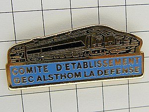 限定レア美品ピンズ◆鉄道アルストム社ＴＧＶピンバッジフランス