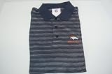 Denver Broncos Pin Striped Polo Shirt Size Medium