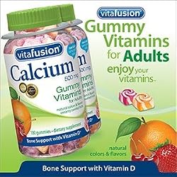 vitafusion Calcium with Vitamin D3, 500 Mg Calcium and 1000 IU Vitamin , 2 Bottles, 100 Whipped Gummies