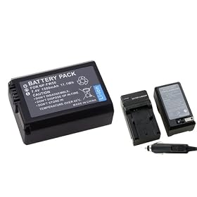 eForCity Charger+Battery For Sony NP-FW50 NEX-5 NEX-3 NEX5 NEX3 NEX-F3 NEX-5R
