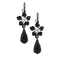 Midnight Garden Flower Drop Earrings