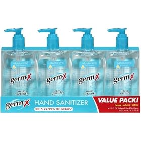 Germ-X Hand Sanitizer with Moisturizing Vitamin E - 4/10oz. Bottles
