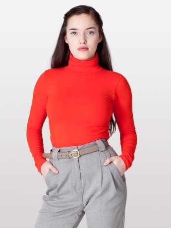 American Apparel Cotton Spandex Jersey Long Sleeve Turtleneck