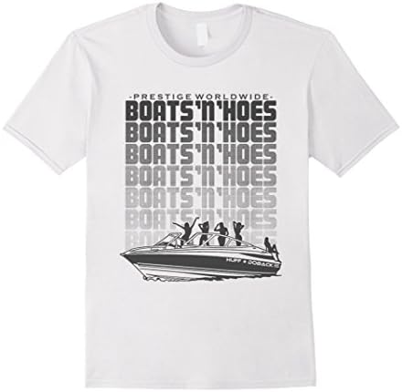 Men's Step Brothers Shirt - BOATS &amp; HOES Large White