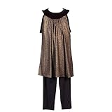 Secret Charm Little Girls Fancy Boutique Gold Shimmer Outfit Girl 7-12