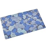 ABELE (R) Design Non Slip Baby Kids Safety Shower Tub Bath Mat, Mildew Mold Resistant Bathmat, Rubber w/ Cloth Coating (Blue Pebble)
15.7" X 27.5"
