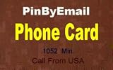 Call From USA to USA (1052 Min.) & International $20 Phone Card -- Pin By Email