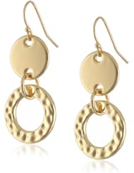 Nine West "Chained Melody" Linked Double Drop Earrings