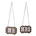 CJESLNA Chair Bunting Banner Garland Wedding Photo Props Decoration Khaki MR & MRS