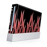 Nintendo Wii Skin + nunchuck skin+ Classic Controller Skin-Red Neon Flames