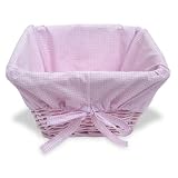 Nursery Basket 2-Pack: Pink with Pink Gingham Liner