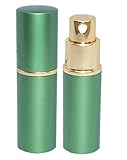Green 1/3 Oz (10 Ml) Travel or Purse Perfume Atomizer with Funnel
