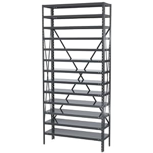 AKRO-MILS AS1279 12-Inch D by 36-Inch W by 79-Inch H Powder Coated Steel Shelving Unit with 13 Shelves, Grey