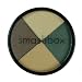 Smashbox Eye Shadow Quad in Mesmerize Oyster, Warm Gold, Deep Teal, and Chocolate.