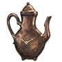 New Haven N90211HWCC 10-3/4 by 8-1/2 by 2-Inch Copper Beaded Tea Pot Clock