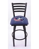 Columbus Blue Jackets Single-Ring Swivel Bar Stool w/ Back