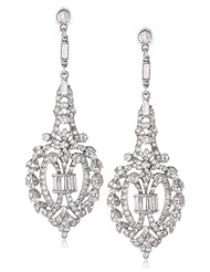 Ben-Amun Jewelry "Crystal Deco" Crystal Statement Earrings