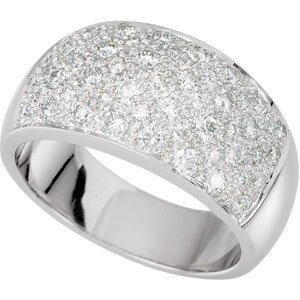 Genuine IceCarats Designer Jewelry Gift 14K White Gold Diamond Ring. Diamond Ring In 14K White Gold Size 8