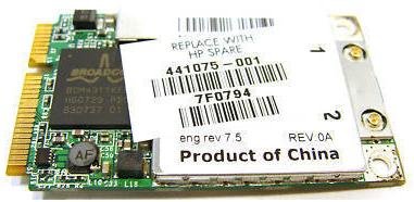 HP Pavilion DV9000 PCI-Express Wireless WIFI Card 802.11a/b/g 441075-001
