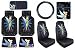 Tinkerbell Tink Pixie Power 9pc Combo Set Front & Rear Floor Mats, Seat Covers, Steering Wheel Cover, CD Visor & Litter Bag