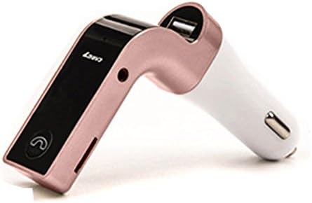 KBTEL G7 Bluetooth FM Transmitter With TF/USB flash drives Music Player Hands-free Calling SD and USB Charger (Rose Gold)