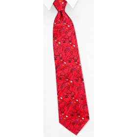 Loves Kiss Valentines Day Red Romance Mens Silk Tie