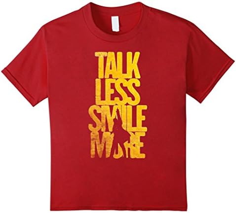 Kids Talk Less Smile More T-Shirt 8 Cranberry