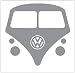 VW Bus Vanagon Sticker Decal Metallic Silver