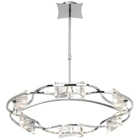 Possini Euro Design Krom Chrome and Glass Pendant