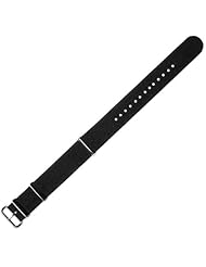 NATO Military RAF Style Ballistic Nylon Watch Band - Black - 20mm