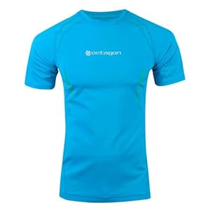 UFC Men's Exo Short Sleeve Training Top, Vivid Blue, Large