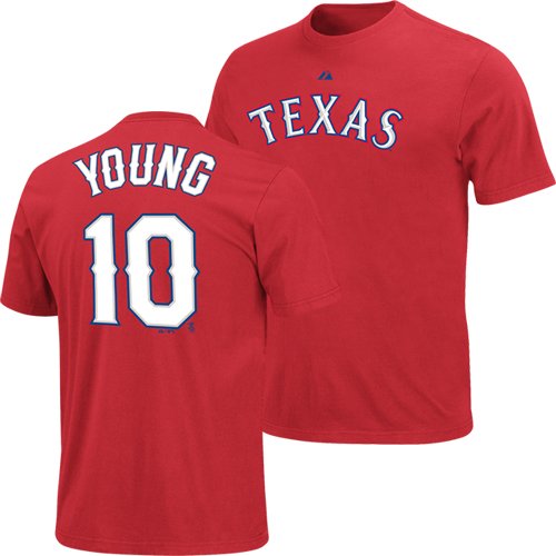 Texas Rangers Michael Young Red Big & Tall Name & Number Tee  (5X)