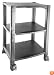 Kantek 3-Shelf Desk Side Mobile Printer Stand with Organizing Drawer, 17 x 13.25 x 24.5 Inches, Black (PS540)