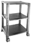 Kantek 3-Shelf Desk Side Mobile Printer Stand with Organizing Drawer, 17 x 13.25 x 24.5 Inches, Black (PS540)