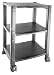 Kantek 3-Shelf Desk Side Mobile Printer Stand with Organizing Drawer, 17 x 13.25 x 24.5 Inches, Black (PS540)