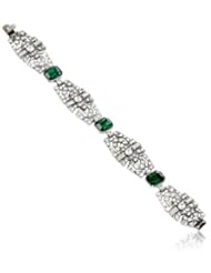 Ben-Amun Jewelry "Emerald Deco" Crystal Bracelet, 7"
