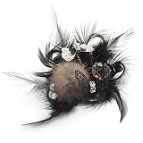 'Fluffy Paradise' Hair Clip/ Brooch (Black & White) - Catwalk 2011