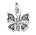 Pendant and Necklace Set - Sterling Silver Filigree Butterfly Charm w/18 Silver Box Chain Necklace Included