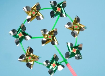 Childrens Toyshop  Toys : 8-Head Foil Windmill 12/Box (013001)
