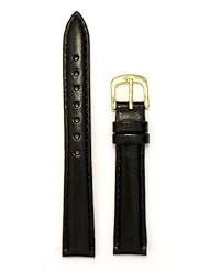Ladies Genuine Italian Leather Watchband Black 10mm Watch Band