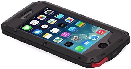 OPSEC iPhone 6 Case Shockproof- Water Resistant/Dirt/Dust/Snow Proof Heavy Duty Aluminum Metal with Built-in Gorilla Glass Screen Protector for Apple iPhone 6/6S 4.7" Cell Phone Case [Black]