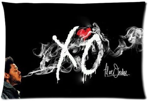 The Weeknd Xo Black Custom Pillowcase Pillow Case Covers 16X24 one Side