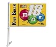 Kyle Busch Car Flag W/Wall Brackett Set Of 2 - Car Flag M&M Kyle Busch