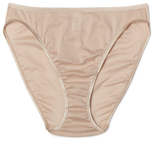 Hanro Women's Simply Satin Hi-Cut Brief - Nude - Large