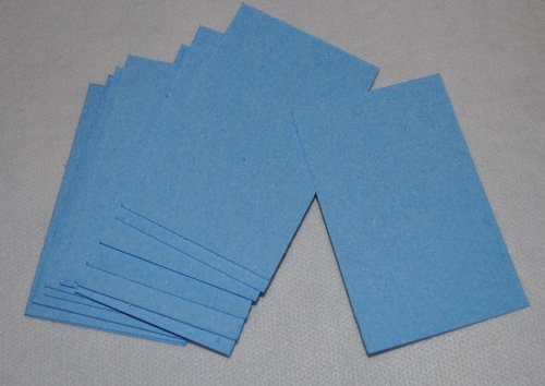 Compressed Cellulose Rectangular Sponges - Blue - Pack of 12