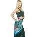 Burnout Turquoise Velvet Peackock Scarf