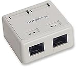 UPC 766623100137 product image for Intellinet, 2 Port Surface Box with CAT.5e Keystone Jacks, White | upcitemdb.com