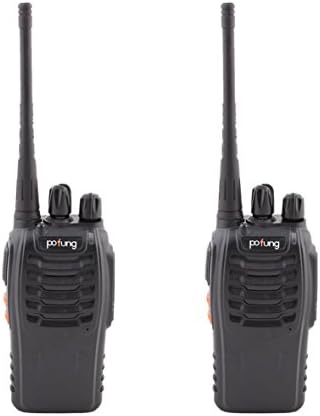 Arrela®2 Packs Pofung 888S UHF FM Transceiver High Illumination Flashlight Walkie Talkie Two-Way Radio