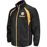 Reebok Pittsburgh Steelers Black Trainer Full Zip Jacket (X-Large)